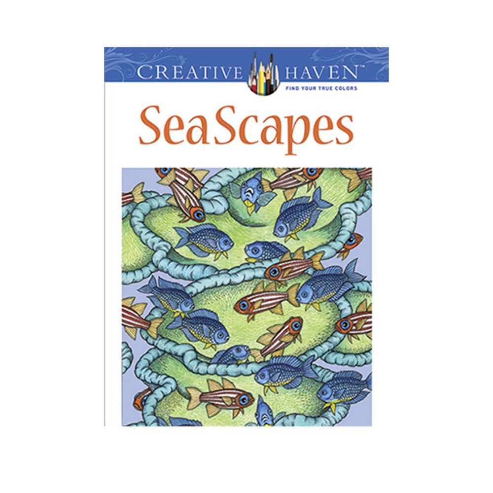 Dover, Coloring Books, Art & School, Creative Haven, Seascapes, 3935